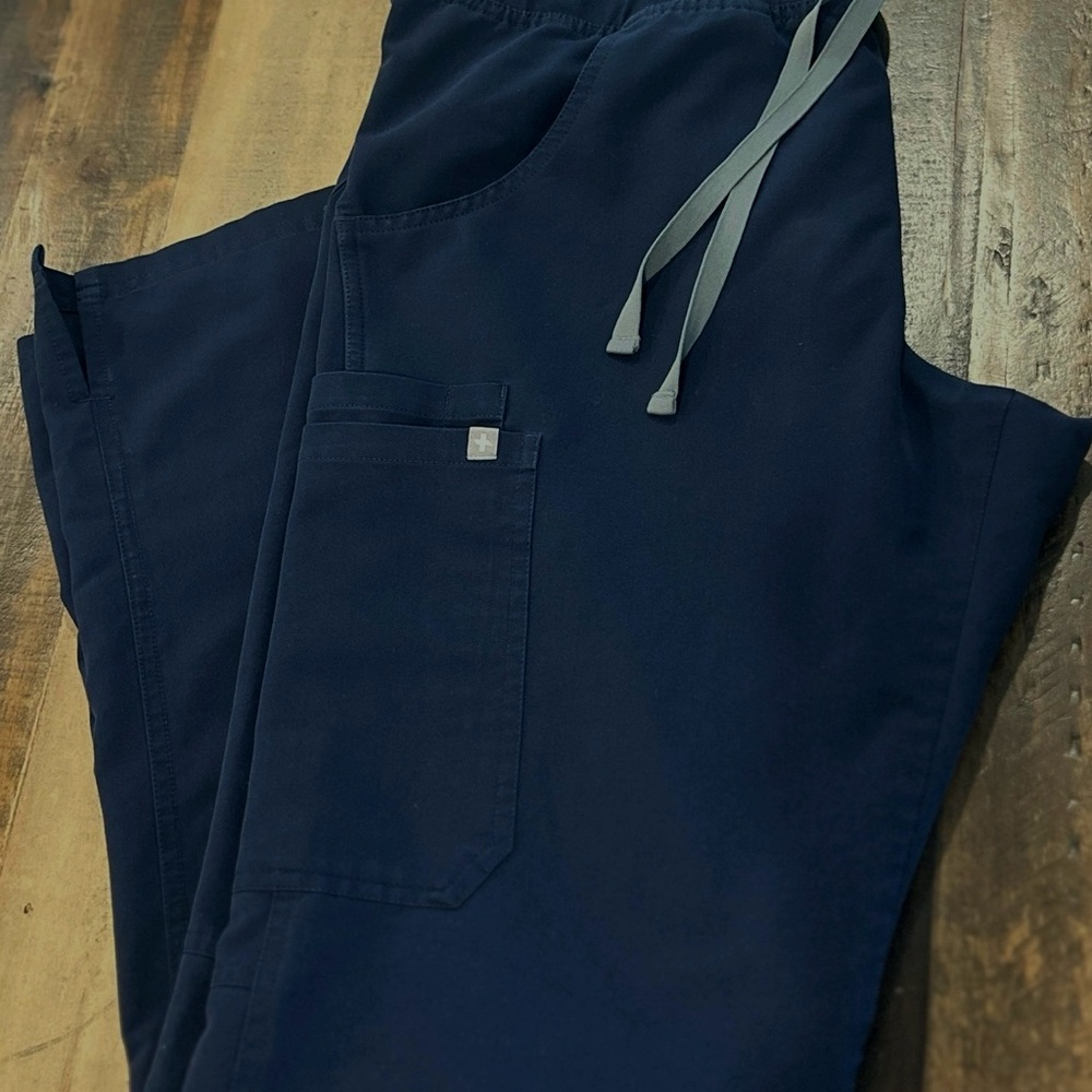 Figs Navy Wide Leg Pants